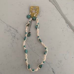 Turquoise necklace and earrings